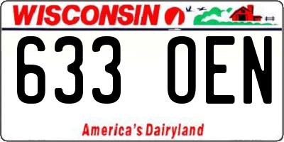 WI license plate 633OEN