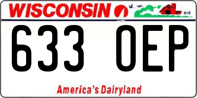 WI license plate 633OEP