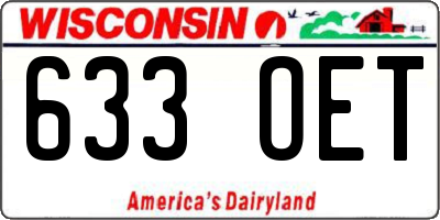 WI license plate 633OET