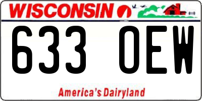 WI license plate 633OEW