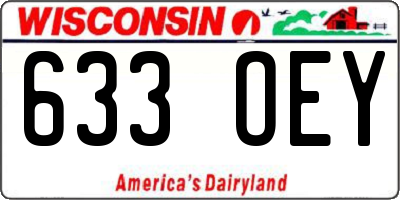 WI license plate 633OEY