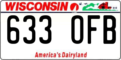 WI license plate 633OFB