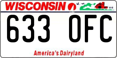 WI license plate 633OFC