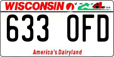 WI license plate 633OFD