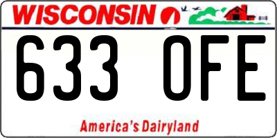 WI license plate 633OFE