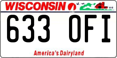 WI license plate 633OFI