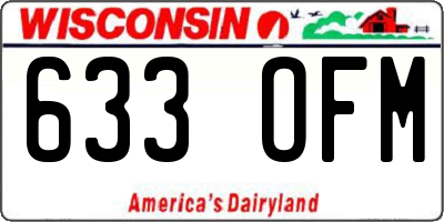 WI license plate 633OFM