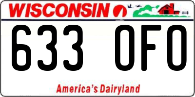 WI license plate 633OFO