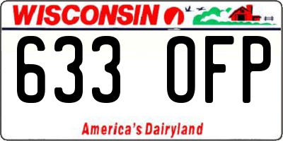 WI license plate 633OFP
