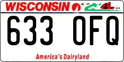 WI license plate 633OFQ