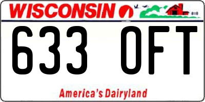 WI license plate 633OFT