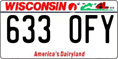 WI license plate 633OFY