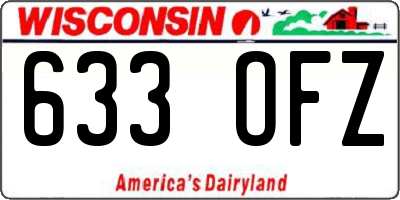 WI license plate 633OFZ