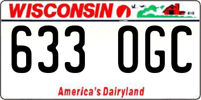 WI license plate 633OGC