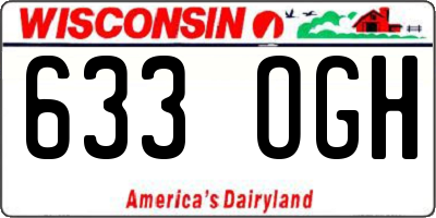 WI license plate 633OGH
