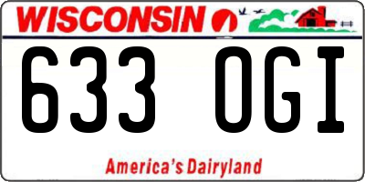 WI license plate 633OGI