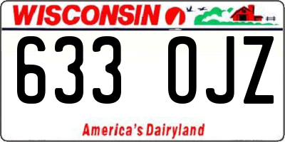 WI license plate 633OJZ