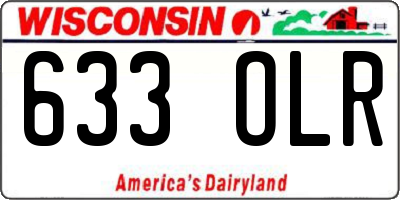 WI license plate 633OLR
