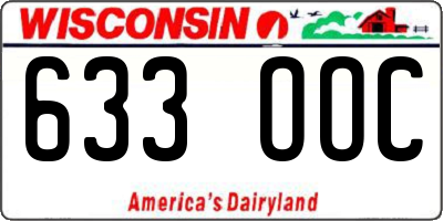 WI license plate 633OOC