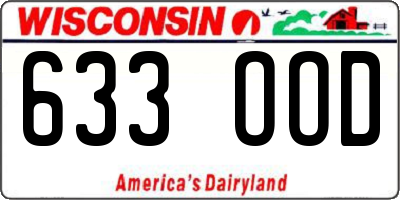 WI license plate 633OOD