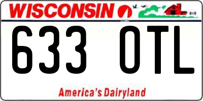 WI license plate 633OTL