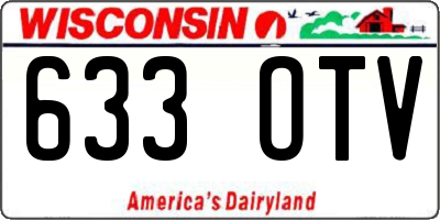 WI license plate 633OTV