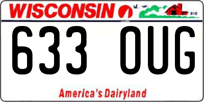 WI license plate 633OUG