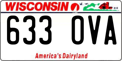 WI license plate 633OVA