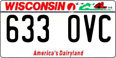 WI license plate 633OVC