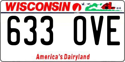 WI license plate 633OVE