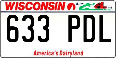 WI license plate 633PDL