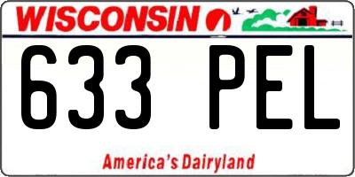 WI license plate 633PEL