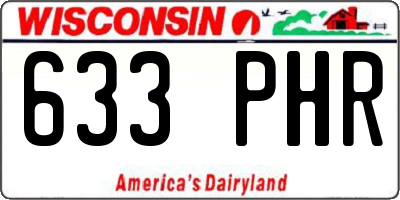 WI license plate 633PHR