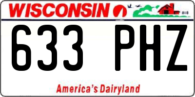 WI license plate 633PHZ