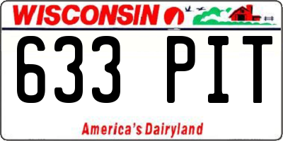 WI license plate 633PIT