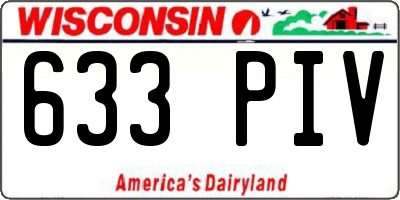 WI license plate 633PIV