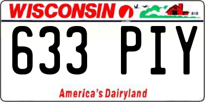 WI license plate 633PIY