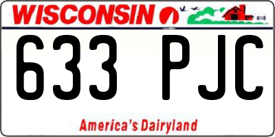 WI license plate 633PJC