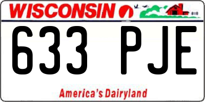 WI license plate 633PJE