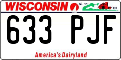 WI license plate 633PJF