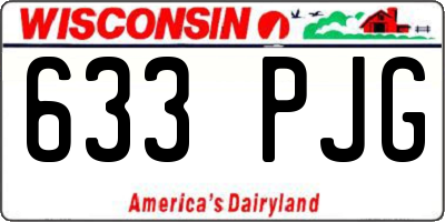 WI license plate 633PJG