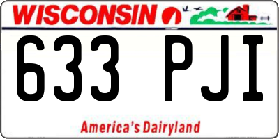 WI license plate 633PJI