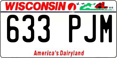 WI license plate 633PJM