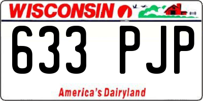 WI license plate 633PJP
