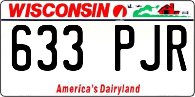 WI license plate 633PJR