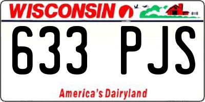WI license plate 633PJS