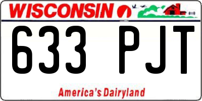 WI license plate 633PJT