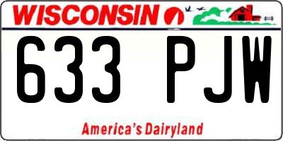 WI license plate 633PJW