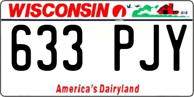 WI license plate 633PJY