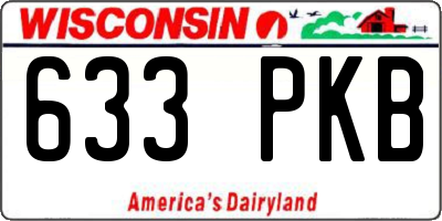 WI license plate 633PKB